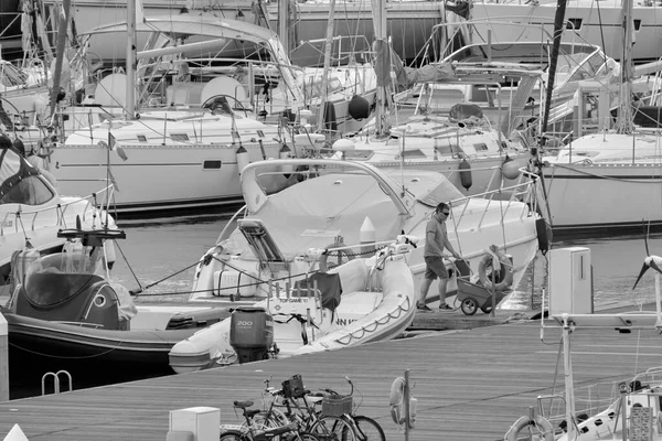 Talya Sicilya Akdeniz Marina Ragusa Ragusa Eyaleti Ekim 2021 Limandaki — Stok fotoğraf