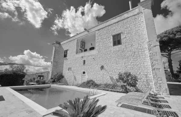 Italy Sicily Modica Ragusa Province Countryside Facade Old Stone House — Stock Photo, Image