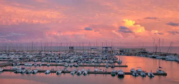 Italy Sicily Mediterranean Sea Marina Ragusa Ragusa Province Motor Boats — Stock Photo, Image