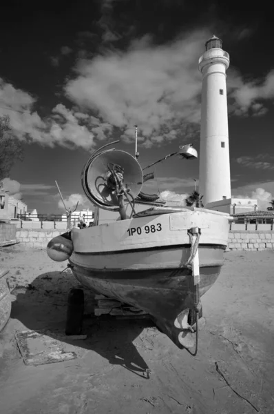 Ιταλία Σικελία Μεσόγειος Θάλασσα Punta Secca Επαρχία Ragusa Θέα Του — Φωτογραφία Αρχείου