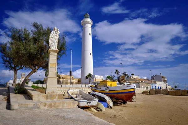 Italie Sicile Méditerranée Punta Secca Province Raguse Vue Sur Statue — Photo