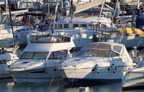 Italien Sizilien Mittelmeer Marina Ragusa Provinz Ragusa November 2021 Luxusyachten — Stockfoto
