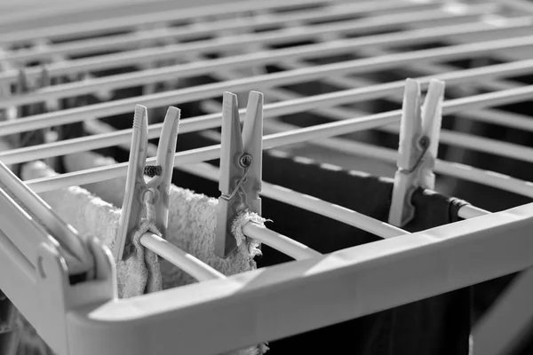 Washed Clothes Drying Rack — Stock Photo, Image