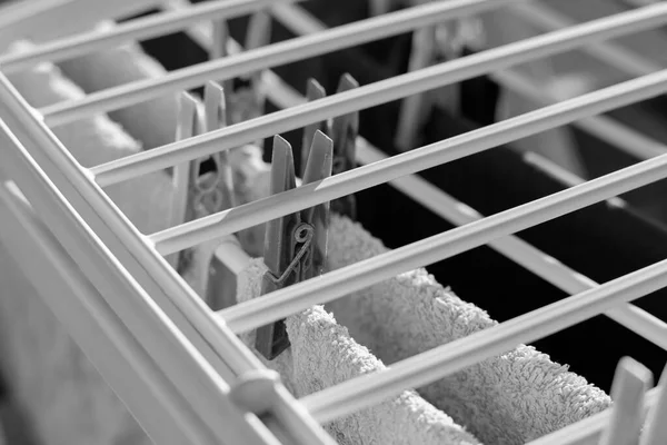 Washed Clothes Drying Rack — Stock Photo, Image