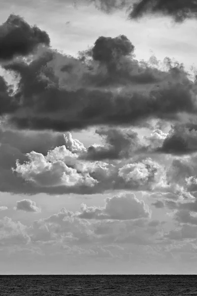 Italie Sicile Mer Méditerranée Nuages Orageux Sur Canal Sicile Hiver — Photo