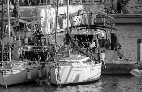 Talya Sicilya Akdeniz Marina Ragusa Ragusa Eyaleti Aralık 2021 Limanda — Stok fotoğraf