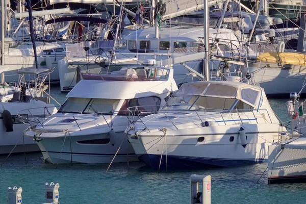 Italie Sicile Méditerranée Marina Ragusa Province Raguse Décembre 2021 Yachts — Photo