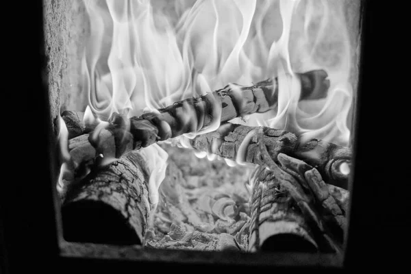 Firewood Burning Stove — Stock Photo, Image