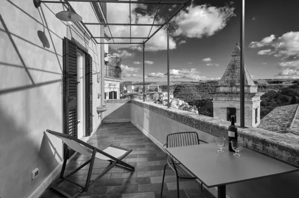 Italy Sicily Ragusa Ibla View Old House Balcony Baroque Town — Fotografia de Stock