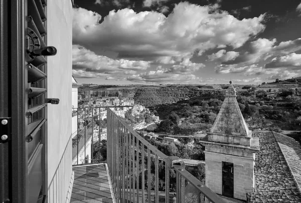 Italy Sicily Ragusa Ibla View Old House Balcony Baroque Town — Stock Photo, Image