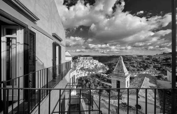 Italy Sicily Ragusa Ibla View Old House Balcony Baroque Town — ストック写真