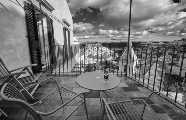 Italy Sicily Ragusa Ibla View Old House Balcony Baroque Town — Foto Stock