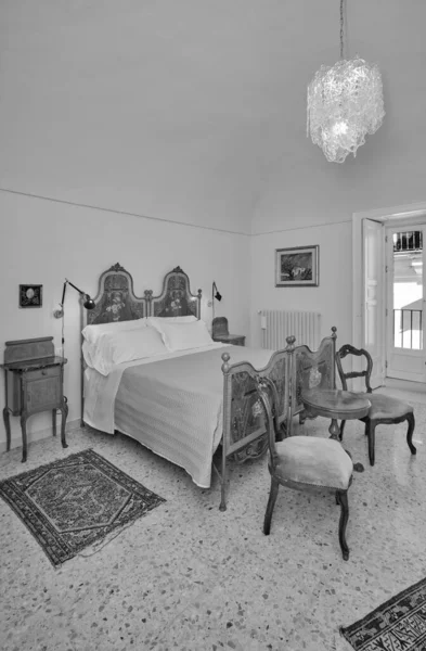 Italy Sicily Ragusa December 2021 Apartment Bedroom Editorial — Foto Stock
