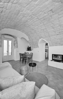 İtalya, Sicilya, Modica (Ragusa Eyaleti); 15 Aralık 2021, apartman dairesi - EDITORIAL