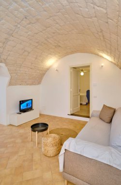 İtalya, Sicilya, Modica (Ragusa Eyaleti); 15 Aralık 2021, apartman dairesi - EDITORIAL