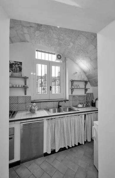 Italy Sicily Ragusa December 2021 Fruit Lemmons Bowl Apartment Kitchen — Foto Stock