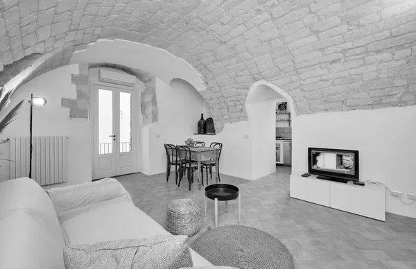 Italy Sicily Modica Ragusa Province December 2021 Apartment Living Room — стокове фото