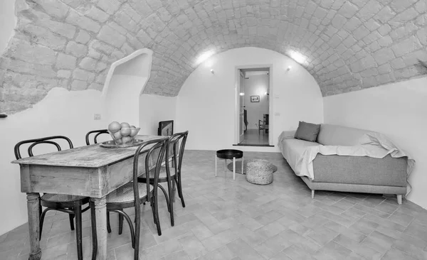 Italy Sicily Modica Ragusa Province December 2021 Apartment Living Room — стокове фото