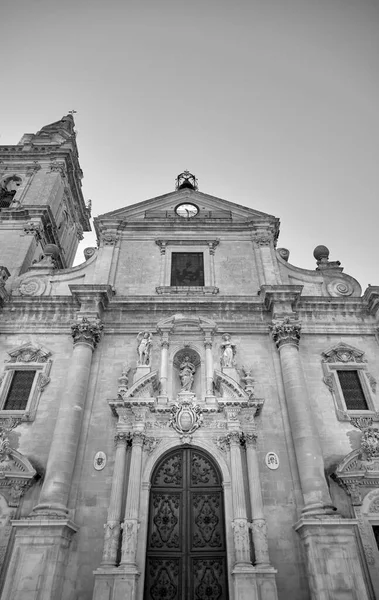 Italia Sicilia Ragusa Veduta Della Facciata Barocca Della Cattedrale San — Foto Stock
