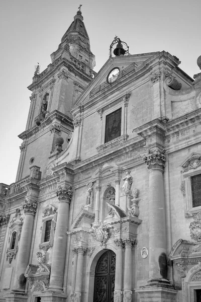 Italien Sicilien Ragusa Utsikt Över Den Barocka John Cathedral Fasaden — Stockfoto