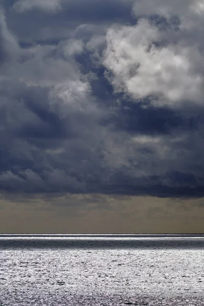 Italien Sizilien Mittelmeer Stürmische Wolken Sizilienkanal Winter — Stockfoto