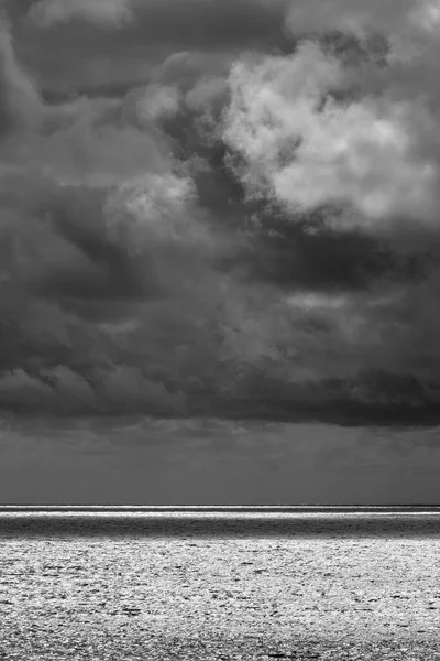 Italië Sicilië Middellandse Zee Stormachtige Wolken Het Sicilië Kanaal Winter — Stockfoto