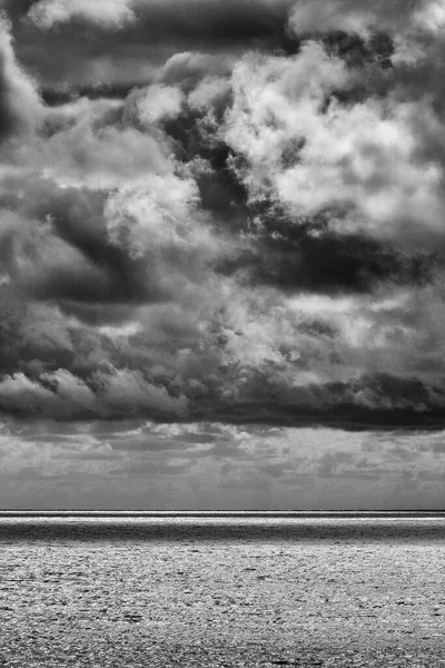 Italy Sicily Mediterranean Sea Stormy Clouds Sicily Channel Winter — Stock Photo, Image