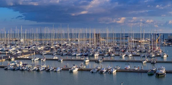 Italia Sicilia Mar Mediterraneo Marina Ragusa Provincia Ragusa Barche Motore — Foto Stock