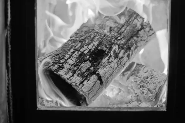 Dřevo Topení Kamnech — Stock fotografie