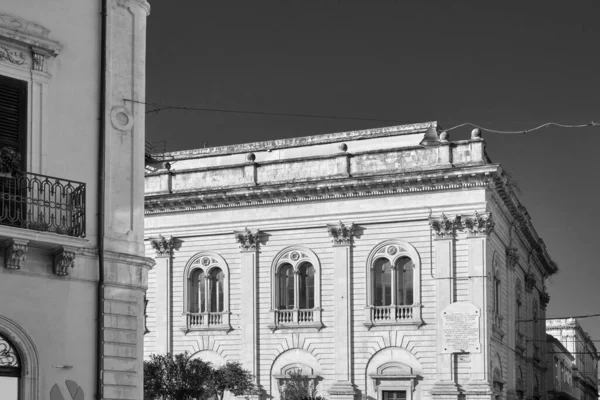 Italy Sicily Scicli Ragusa Province View Baroque Townhall Building Facade — Stock Photo, Image