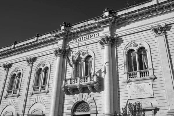 Italie Sicile Scicli Province Raguse Vue Sur Façade Mairie Baroque — Photo