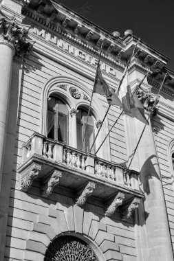 İtalya, Sicilya, Scicli (Ragusa eyaletinde), Barok townhall'ın bina cephe görüntülemek 