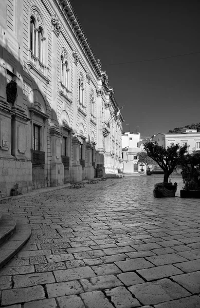 Italy Sicily Scicli Ragusa Province View Baroque Townhall Building Facade — Stock Photo, Image