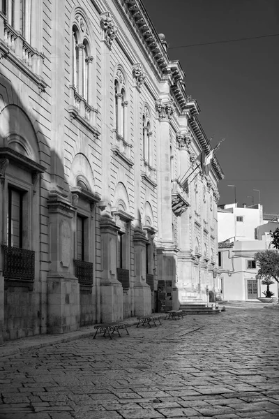 Talya Sicilya Scicli Ragusa Eyaletinde Barok Townhall Bina Cephe Görüntülemek — Stok fotoğraf