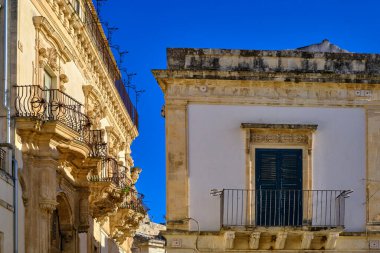 İtalya, Sicilya, Scicli (Ragusa ili), Barok Beneventano Sarayı (18. yüzyıl A.C..)