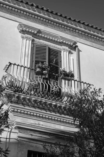Італія Сицилія Скіклі Провінція Рагуса Бароковий Палац Фасад Балкон Століття — стокове фото