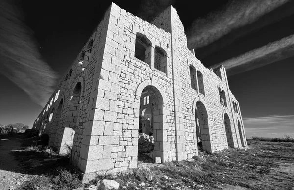 Italien Sicilien Medelhavet Sampieri Provinsen Ragusa Ruinerna Gammal Tegel Fabrik — Stockfoto