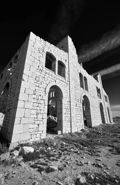 Itálie Sicílie Středozemní Moře Sampieri Provincie Ragusa Ruiny Staré Továrny — Stock fotografie