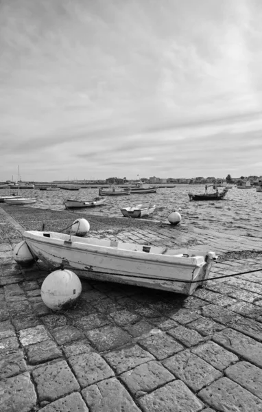 Olaszország Szicília Marzamemi Siracusa Megye Port Halászhajók — Stock Fotó