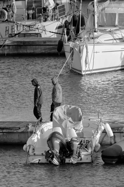 Italien Sizilien Mittelmeer Marina Ragusa Provinz Ragusa Februar 2022 Menschen — Stockfoto