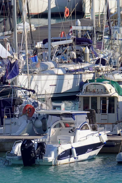 Italien Sizilien Mittelmeer Marina Ragusa Provinz Ragusa Februar 2022 Luxusyachten — Stockfoto