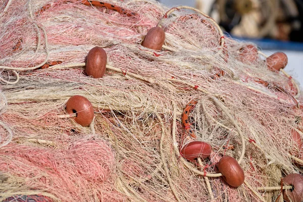 Italy Sicily Marina Ragusa Ragusa Province Fishing Nets Port — Stock Photo, Image