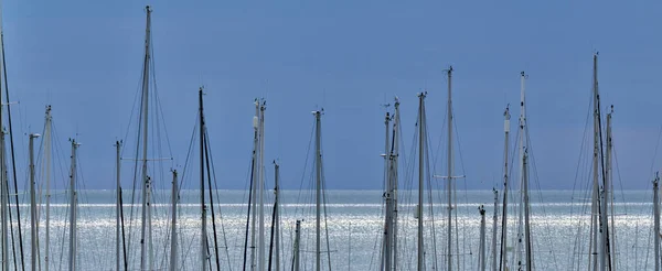 Italien Sizilien Mittelmeer Marina Ragusa Provinz Ragusa Segelbootmasten Hafen — Stockfoto