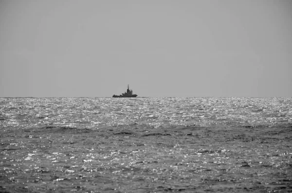 Italy Sicily Mediterranean Sea Tug Boat Sicily Channel — Stock Photo, Image