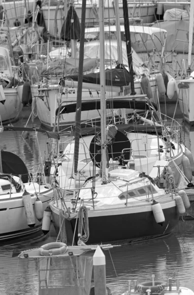 Italien Sizilien Mittelmeer Marina Ragusa Provinz Ragusa März 2022 Luxusyachten — Stockfoto