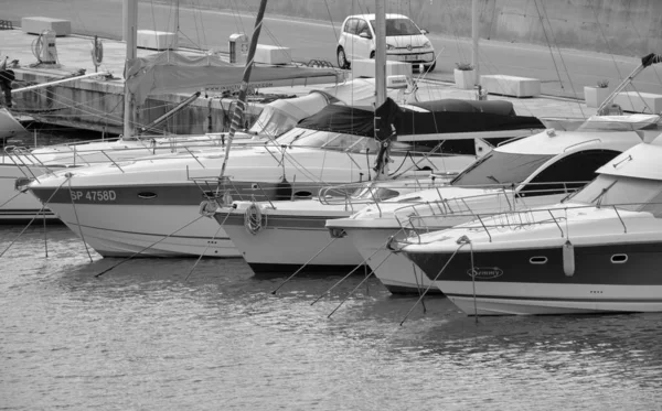 Italie Sicile Méditerranée Marina Ragusa Province Raguse Mars 2022 Yachts — Photo