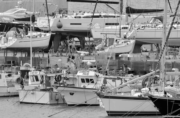 Italia Sicilia Marina Ragusa Provincia Ragusa Marzo 2022 Barcos Pesqueros — Foto de Stock