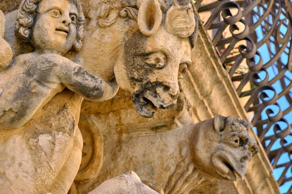 Itália Sicília Scicli Província Ragusa Unesco Barroco Fava Palace Fachada — Fotografia de Stock