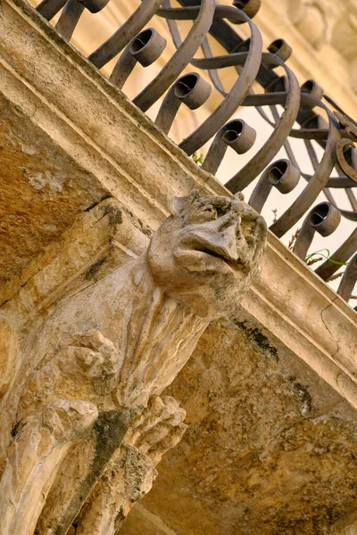 Itália Sicília Scicli Província Ragusa Unesco Barroco Fava Palace Fachada — Fotografia de Stock
