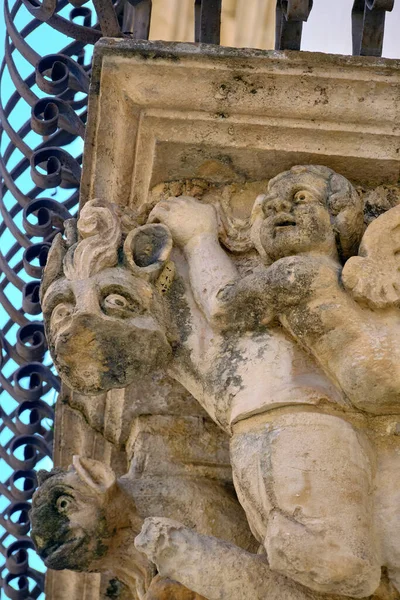 Itálie Sicílie Scicli Provincie Ragusa Fasáda Barokního Paláce Fava Unesco — Stock fotografie